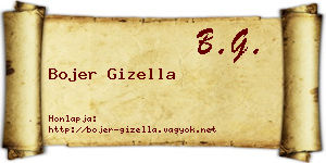 Bojer Gizella névjegykártya